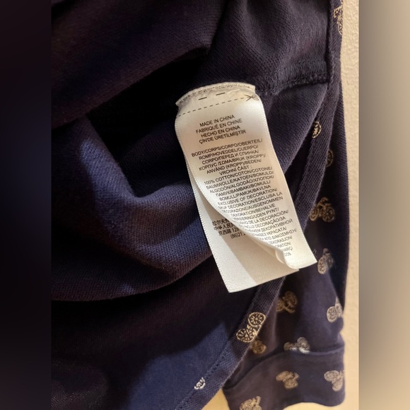 Polo by Ralph Lauren Knit Cotton Oxford Navy Blue Shirt Bicycle Print Boy Size 6 - Picture 9 of 9